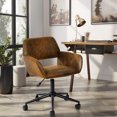 thumbnail image 1 of Homy Casa Ergonomic Office Chairs for Meeting Room Home Office, Brown Faux Suede, 1 of 10