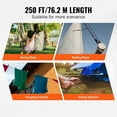 thumbnail image 4 of All-Purpose Black Nylon Rope 250ft - Heavy Duty 720LB Test for Tree Swings, Camping & DIY Projects, 4 of 6