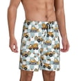thumbnail image 2 of Pofeuu Construction Vehicle Print Men's Soft Woven Elastic Waistband Sleep Pajama Short-X-Large, 2 of 6