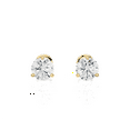 thumbnail image 3 of 3/4 Carat Diamond Round Stud Earrings for Women in 14k Yellow Gold (L-M, I1-I2, cttw) 3-Prong Martini Setting and Screw Back by Privosa Fine Jewelry, 3 of 4