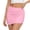 Pink, variant on Qingpeng Women's Ruched Bodycon Mini Skirt Solid Versatile High Waist Swim Skirt for Beach Casual Outings Swimwear Cover Up