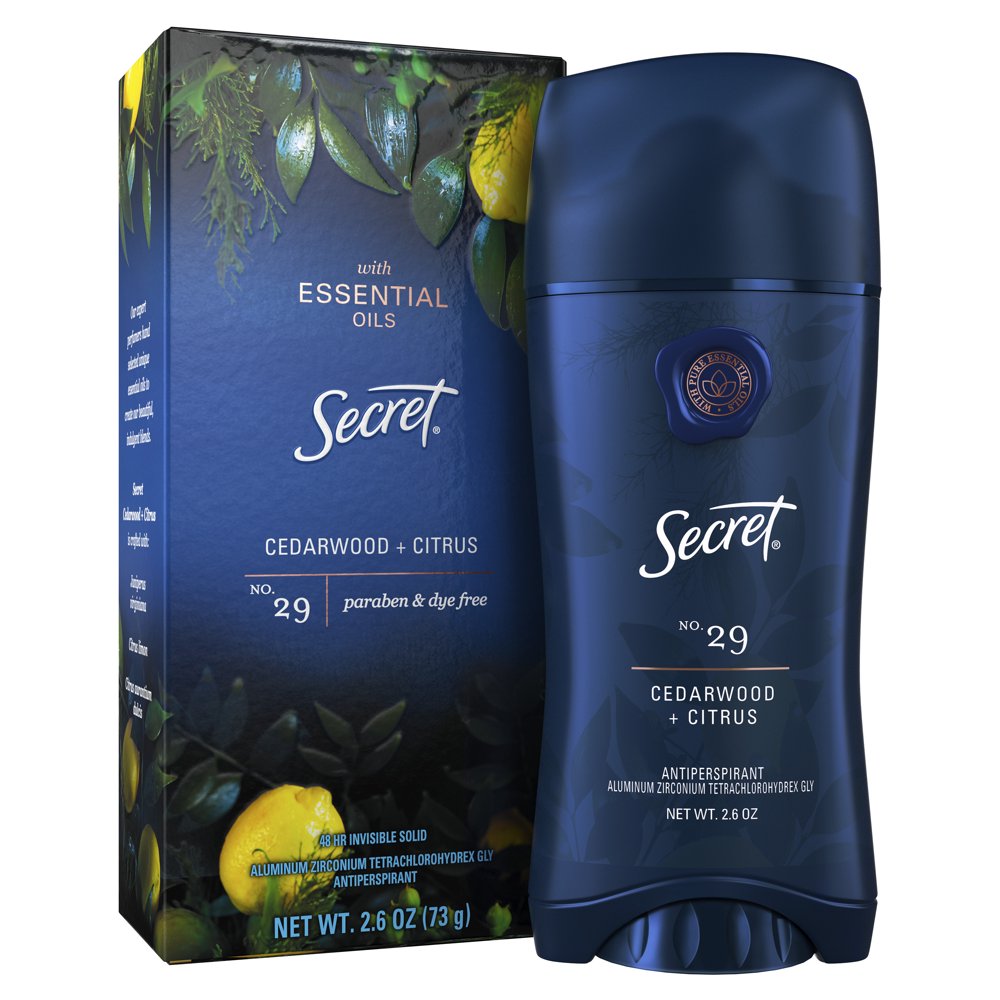 Secret Antiperspirant Deodorant with Essential Oils Cedarwood Citrus 2.