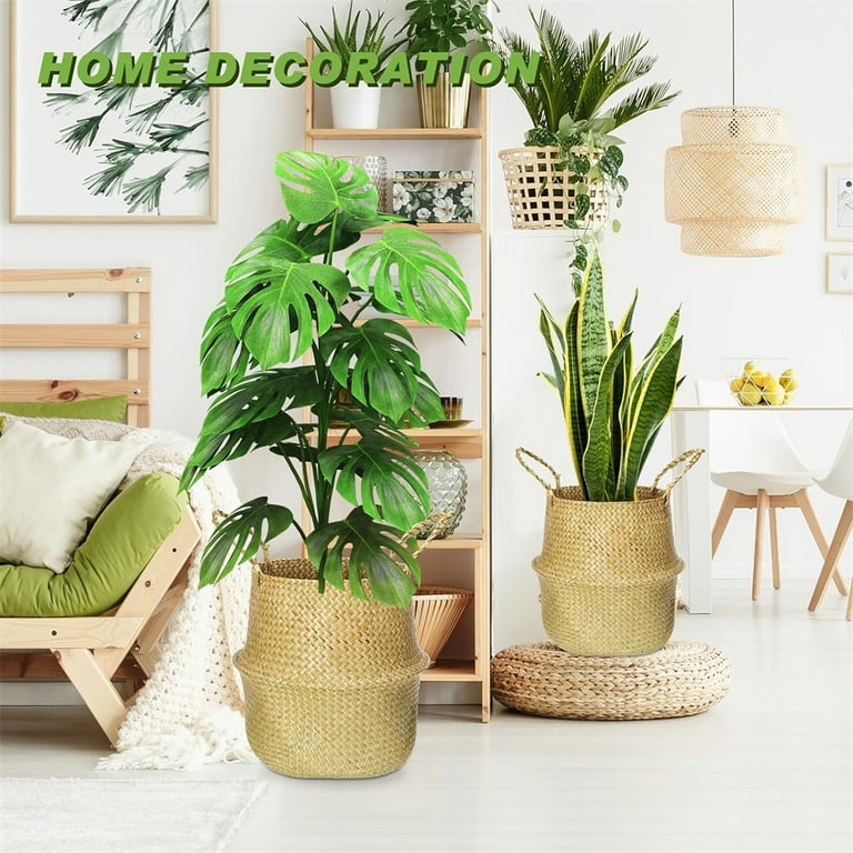 Artrylin Woven Plant Basket Large Indoor Wicker Belly Basket with Handles  for Houseplants - Walmart.com