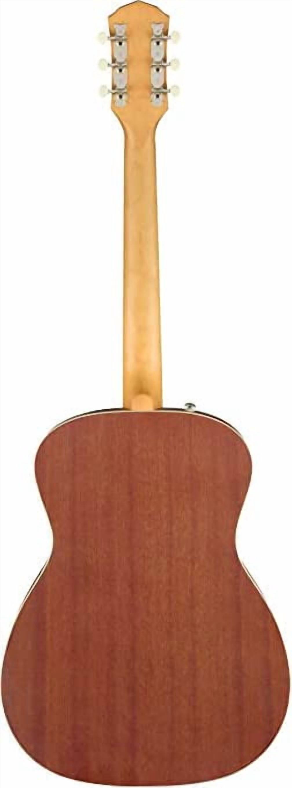 Fender Tim Armstrong Hellcat Concert Acoustic-Electric Guitar - Natural Bundle with Strings, Strap, Picks, and Austin Bazaar Instructional DVD