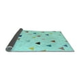 thumbnail image 2 of Ahgly Company Indoor Rectangle Solid Light Blue Modern Area Rugs, 2' x 5', 2 of 4