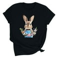 thumbnail image 2 of Yuwull Tops For Women Women'S Tops Easter Fashion Printed Short Sleeved T-Shirt Womens Plus Size Tops On Clearance9XXL(2XL), 2 of 4