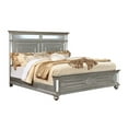 thumbnail image 4 of Silver Gorgeous 1pc California King Size Bed Mirror Panel Accents Bedroom Furniture Bun Feet Elegant Bedroom Furniture Wooden, 4 of 6