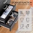 thumbnail image 6 of TUSY 5-Drawer Chest, Storage Dresser Cabinet with Wheels, Black, 6 of 7
