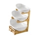 thumbnail image 4 of Organizador de fruteros de 3 niveles, cesta de cerámica para dulces, bocadillos y pasteles Blanco, 4 of 9
