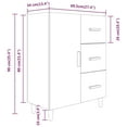 thumbnail image 4 of vidaXL Sideboard Brown Oak 69.5x34x90 cm Engineered Wood, 4 of 5