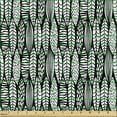 thumbnail image 2 of Abstract Fabric by the Yard Upholstery, Theme Monochromatic Illustration of Jungle Leaves Pattern, Decorative Fabric for DIY and Home Accents, Charcoal Grey White by Ambesonne, 2 of 5