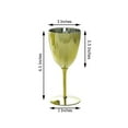 thumbnail image 2 of BalsaCircle 6 Pieces 8 oz Metallic Gold Premium Disposable Plastic Wine Glasses Tableware, 2 of 6
