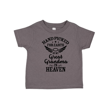 Inktastic Handpicked for Earth by My Great Grandma in Heaven Boys or Girls Toddler T-Shirt