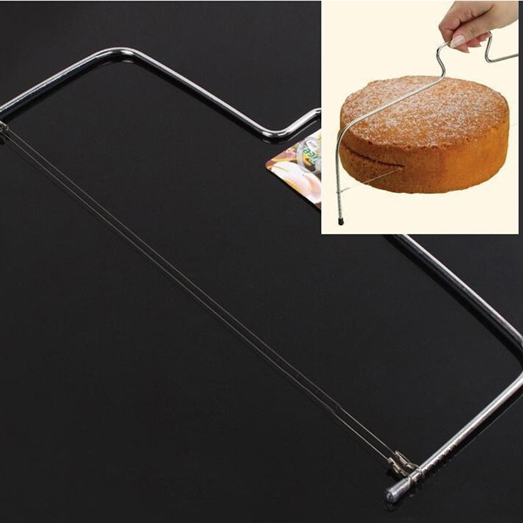 Details about   Stainless Steel Saw Adjustable Wire Cake Slicer Cutter Baking Leveler 