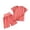 Red, variant on YunPes Toddler Kids Solid Loungewear Sets Crewneck Short Sleeve Tees High Waist Elastic Shorts Sets Summer Casual 2PC Outfits