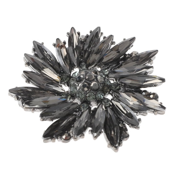 Crystal Flower Brooch
