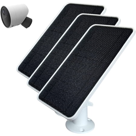 Solar Panel for SimpliSafe Outdoor Security Cameras (3 Pack), Featuring Weatherproof Durability and Continuous Power Supply, Comes with a 13FT Cable and Aluminium Alloy Wall Mount