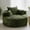 Green-Cup holder, variant on ClinQ 55 inch Oversized Round Chaise Lounge, Corduroy Upholstered Boneless Sofa, 3 Pillows Include, No Assembly Required, White