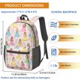 thumbnail image 3 of Princess and Heart Pink Pattern 17" Waterproof Oxford School Backpacks for Teens, S-Shape Padded Straps, for School, Travel, Hiking, Camping, 3 of 5