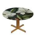 thumbnail image 3 of nygtbtfer White Magnolias Flowers Round Table Cloth, Tablecloth with Elastic Edge Fitted Table  38-42, 3 of 8