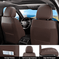 thumbnail image 6 of FLORICH Full Set Car Seat Covers, Waterproof Faux Leather Seat Protectors, Comfortable Auto Interior Cushions Fit for Most Cars SUV Trucks, Coffee, 6 of 12