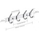 thumbnail image 2 of Bathroom Coat Rack Metal Wall Hooks with 4 Stainless Steel Hooks, Multiple Quantity Available, 2 of 5