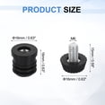 thumbnail image 2 of Uxcell 8 juegos de pies niveladores, M6x16mm, patas ajustables de plástico para muebles, niveladores enroscables con rosca redonda para mesa, silla y muebles, negro, 2 of 7