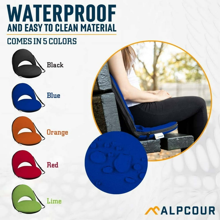 Alpcour Reclining Stadium Seat Waterproof 6 Position Comfort