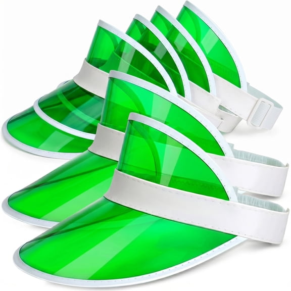 BlinkLLX Green Poker Visors Hats Bulk Casino Bingo Visor Casino Dealer Clear Plastic Sun Golf Hats for Women Men