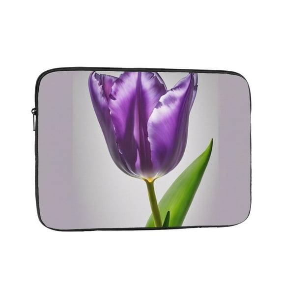 Purple Tulip Laptop Sleeve Bag Compatible With MacBook Air / Pro iPad MateBook Tablet Surface HP Lenovo Dell ASUS Acer Laptop Computer Protective Size: 10 inch