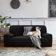 thumbnail image 2 of Muebles Sofá Sofá Cubierta elástica Funda protectora negra 76 '' - 90 '' Negro, 2 of 10