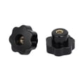 thumbnail image 3 of Pomo perillas de sujeción empuñadura rosca hembra M6 de 30 mm de diám. de plástico Tornillo de cabeza de estrella 6pcs Unique Bargains perillas para gabinetes y muebles, 3 of 3