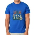 thumbnail image 2 of All-Stars of America Fourth Of July T-Shirt Men's Baseball Inspired Short-Sleeve Novelty Parody Funny Tee, 2 of 5