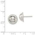 thumbnail image 2 of 925 Sterling Silver Polished Post Earrings 13x13mm Wide Stud Earring for Women - 1.2 Grams, 2 of 2