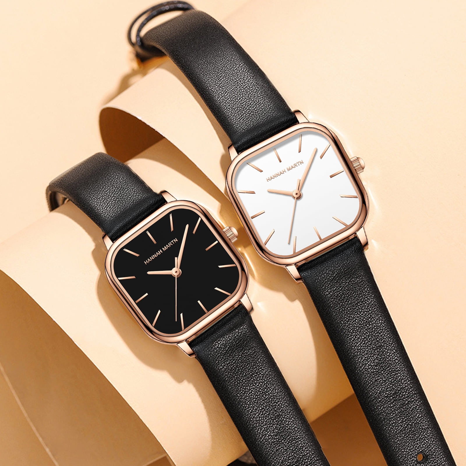 Fashion Square Watches for Women Analog Waterproof Ultra-thin Dainty Wrist Watch for Ladies Gift