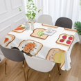 thumbnail image 2 of Yayeee Tablecloths for Rectangular Tables 60 x 60 inch Party Table Cover, Various Toasts, 2 of 6