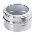 thumbnail image 5 of RRJ 2Pcs Magnetic Spice Jars, 6-Piece Stainless Steel Spice Rack with Clear Lids, Magnetic Spice Containers for Kitchen Counter Refrigerator, Spice Storage Tins Seasoning Shakers Condiment Jars, 5 of 9