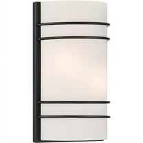 20416LEDDLP-MBL-OPL 8 in. 2-Light Artemis LED ADA Wall Sconce, Matte Black