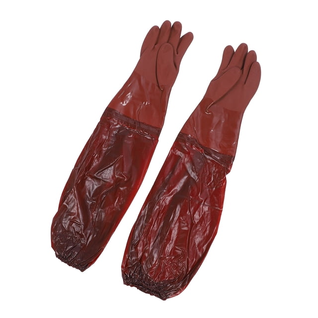 Guantes De Brazo Largo, Guantes De Limpieza Largos A Prueba De Pinchazos, Reutilizables A Prueba De Lluvia Para Mantenimiento De Máquinas