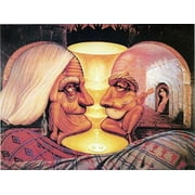 Iconic Arts Laminated 19x14 Poster: Salvador Dali - This Surrealist Painter Creates Amazing Optical Illusions