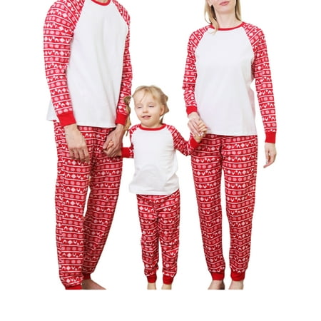 

Fanvereka Family Matching Christmas Floral Print O-Neck Long Sleeve Tops Pyjama Trousers Set