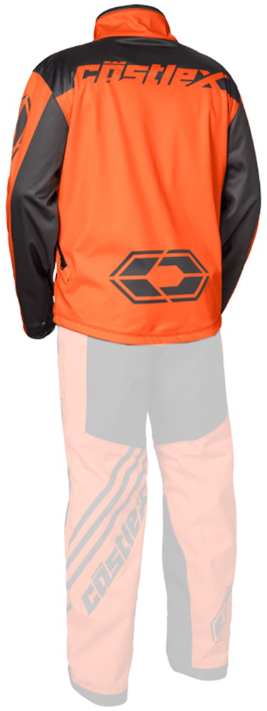 Castle X Mens Race R21 Jacket in Orange/Charcoal Size Small 