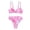 E-366Pink, variant on Bikini Set For Women Tie Dye Spaghetti Strap Comfortable Elegant Two Piece Swimsuit For Beach Pool,Pink,M