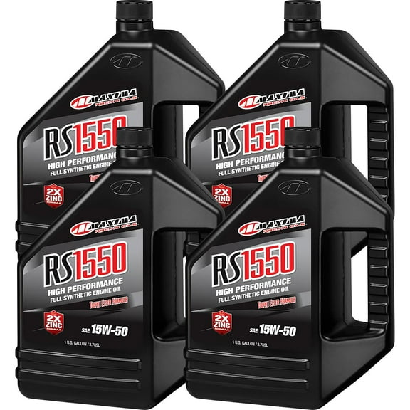 Maxima Racing Oils 329128 RS Full Synthetic, 15W50, 4 Gallons