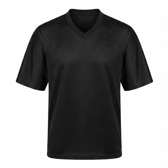Zfeel Pure Dry Fit Football Jersey, Men's Open Hem Black Sportswear, S