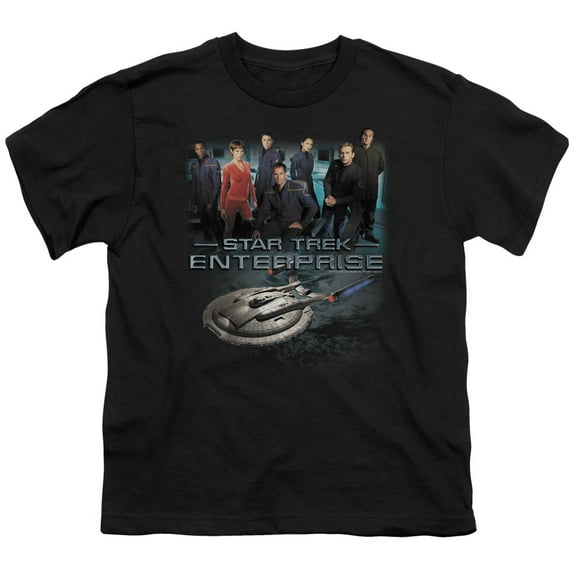 Star Trek Men's  Enterprise Crew Youth T-shirt Black