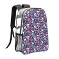 thumbnail image 3 of Sikiie Skull Daisy Clear Backpack, Transparent Bookbag for School for Women Men, Capacity Clear Bag for College, Travel, 3 of 7