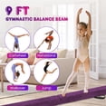 thumbnail image 4 of Spaco 9FT Portable Folding Gymnastics Balance Beam, Pine Wood Construction & Anti-Slip Base, Ideal for Gym Training, Multicolor, 4 of 7