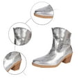 thumbnail image 5 of Women's Ankle Boots Fashion Heel On Synthetic Leather Pointed Toe Casual Dress Booties for Fall Winter Comfort, 5 of 8