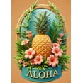 thumbnail image 3 of Decorative Design Aloha Banner Tropical Theme Floral Design Pineapple Element Hawaiian Decoration for Summer Party Beach Party Indoor Decoration, 3 of 7